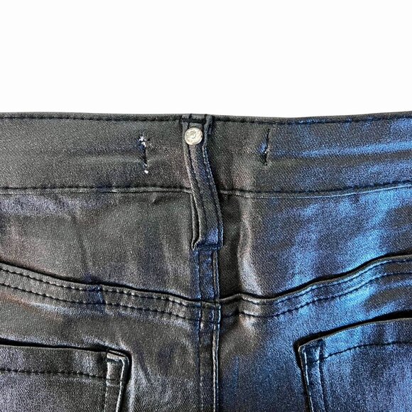 Rebecca Minkoff Womens Size 10 Black Metallic High-Waist Skinny Pants NWOT's - Picture 7 of 14